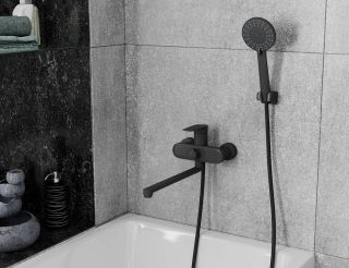 Смеситель для ванны DQ Bayern.F?rth DA1523305 чёрный матовый